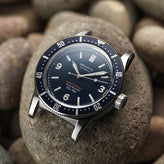 Geckota Ocean-Scout Dive Watch - Royal Blue - Grey Suede Stanway Strap