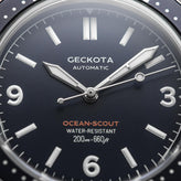 Geckota Ocean-Scout Dive Watch - Royal Blue - Slate Blue Nylon Strap