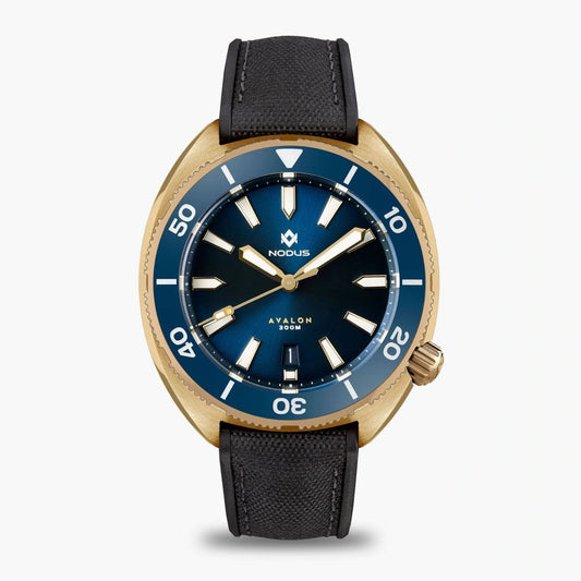 Nodus Avalon II Bronze Mechanical Watch - Blue - LIKE NEW