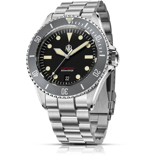 NTH Amphion Commando With Date - 3 Link Bracelet