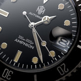 NTH Amphion Dive Watch - Onyx Black - Ridge Nylon - WatchGecko Exclusive