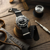 NTH Amphion Dive Watch - Onyx Black - Ridge Nylon - WatchGecko Exclusive
