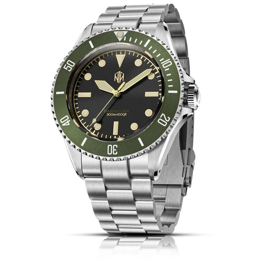 NTH Barracuda Vintage Green No Date - 3 Link Bracelet