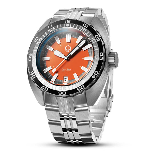 NTH DevilRay Automatic Dive Watch Date - Orange - NEARLY NEW