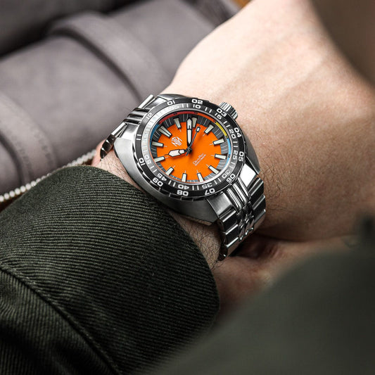 NTH DevilRay Automatic Dive Watch No Date - Orange - NEARLY NEW
