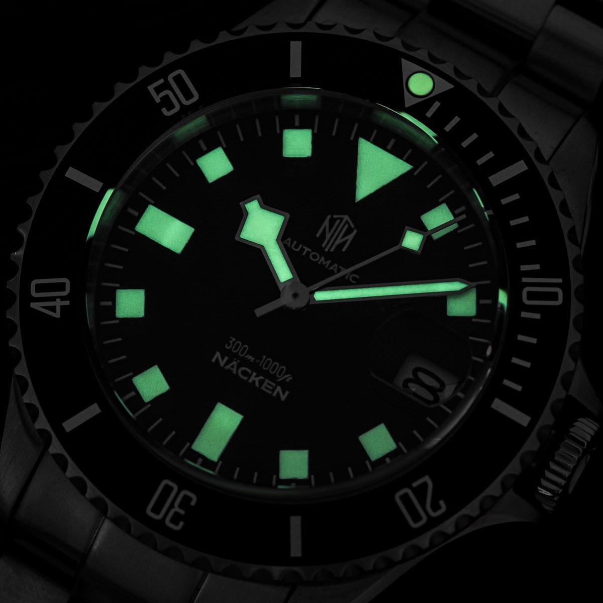 NTH Näcken Dive Watch - Admiral Blue - Ridge Nylon - WatchGecko Exclusive