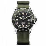 NTH Näcken Dive Watch - Reef Green - Ridge Nylon - WatchGecko Exclusive