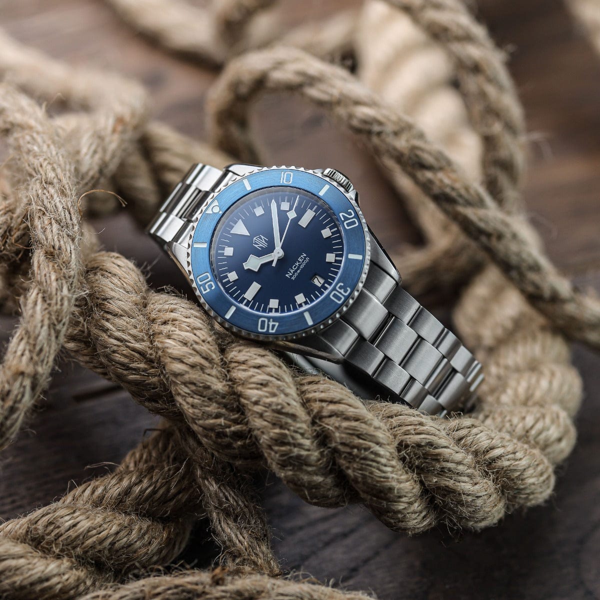 NTH Näcken Diver's Watch - Modern Blue Dial - No Date - NEARLY NEW