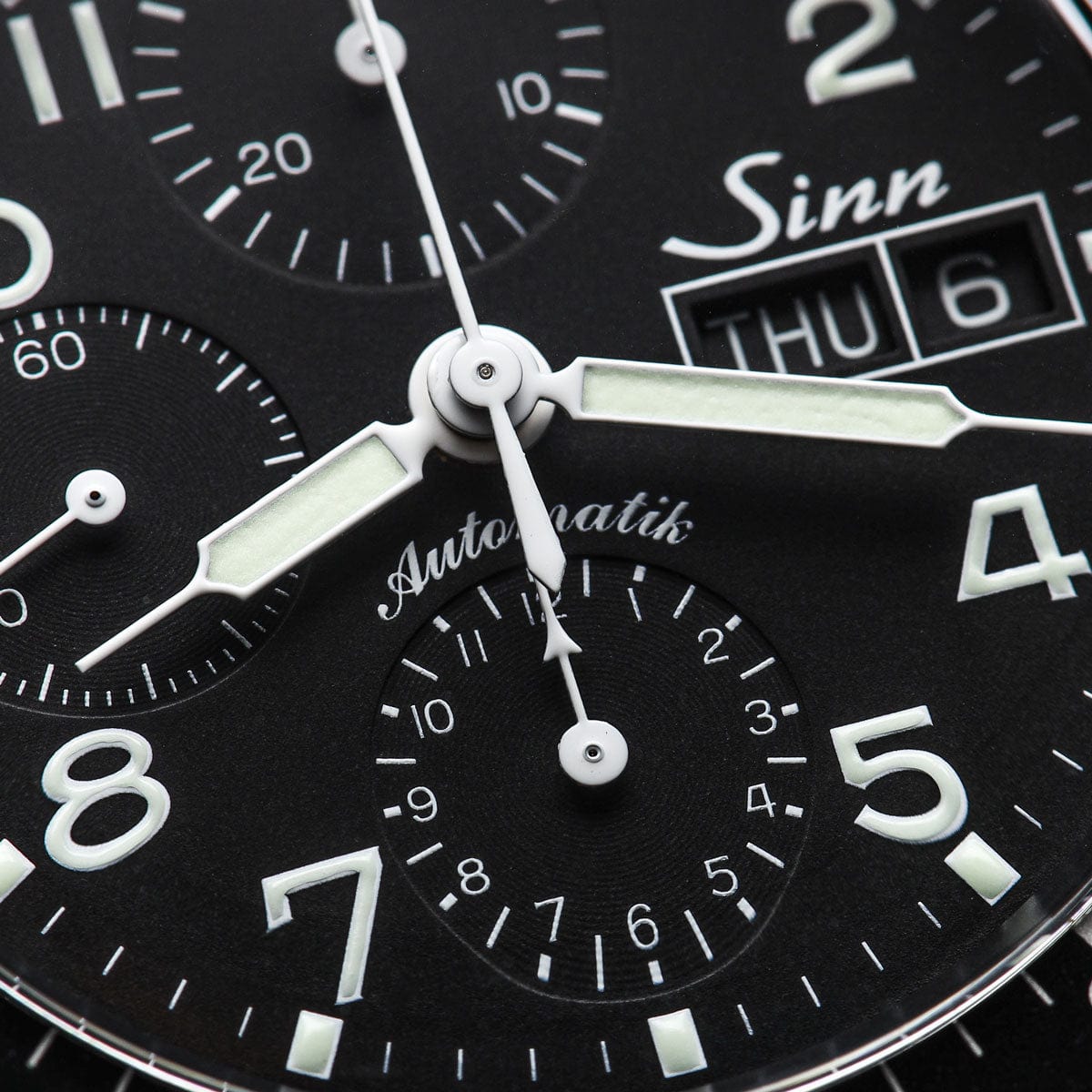Sinn 103 St Pilot Chronograph Automatic Watch - Black Dial - Solid Bracelet - NEARLY NEW