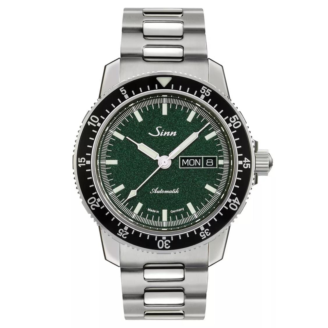 Sinn 104 St Sa I Automatic Sports Watch - Metallic Green Dial - Solid Bracelet