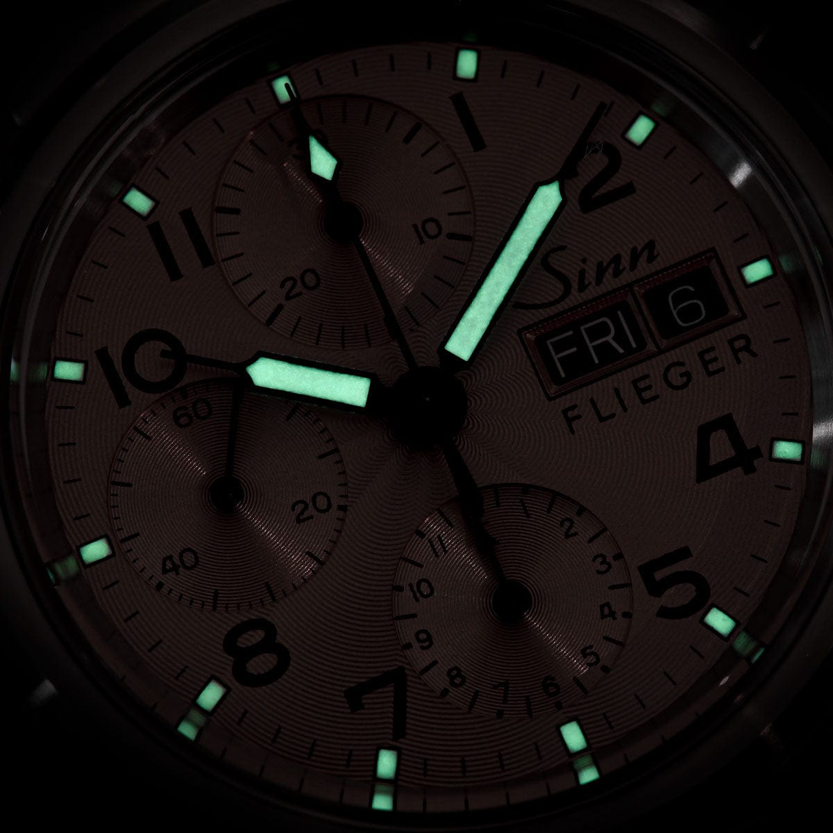 Sinn 356 Sa Pilot III Automatic Chronograph Watch - Silver Dial - Solid Bracelet