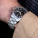 Sinn 356 Sa Pilot Watch Automatic Chronograph - Black Dial - Solid Bracelet