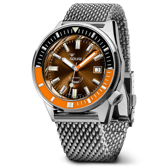 Squale Matic Swiss Diver's Watch - Brown