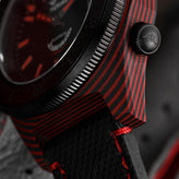 Squale T-183 Red Carbon Fibre Swiss Made Diver's Watch