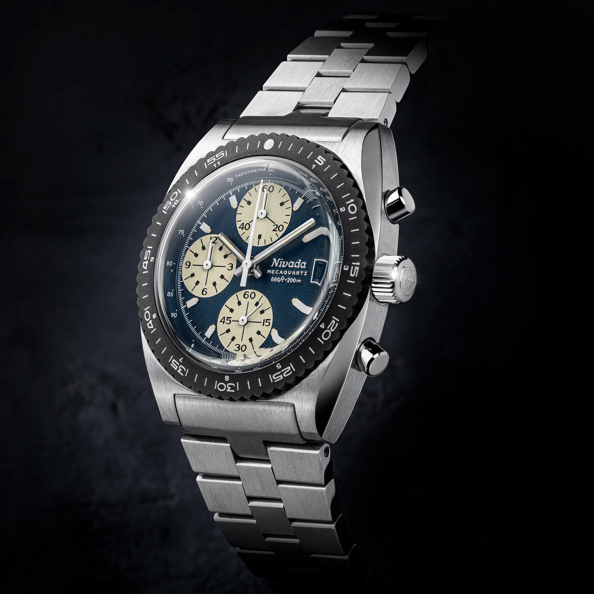 Nivada Grenchen x WatchGecko Autochron - Teal Dial