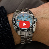 NTH DevilRay GMT - Light Blue - Stainless Steel Bracelet - WatchGecko Exclusive