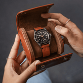FORZO Genuine Leather Single Watch Case - Black