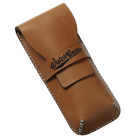 WatchGecko Handmade Artisan Leather Watch Case - Brown