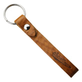 WatchGecko Branded Leather Keyring - Light Brown