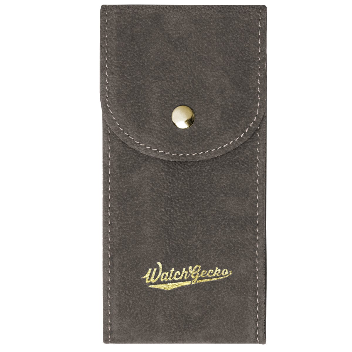 WatchGecko Gold Logo Watch Pouch - Dark Grey