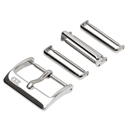 1973 British Military Watch Strap: 328 Replacement Military Buckle Hardware - Polished