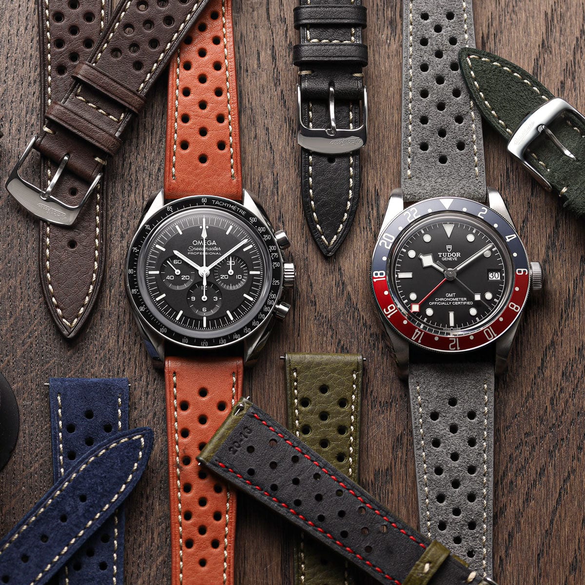 Sports watch sales leather strap