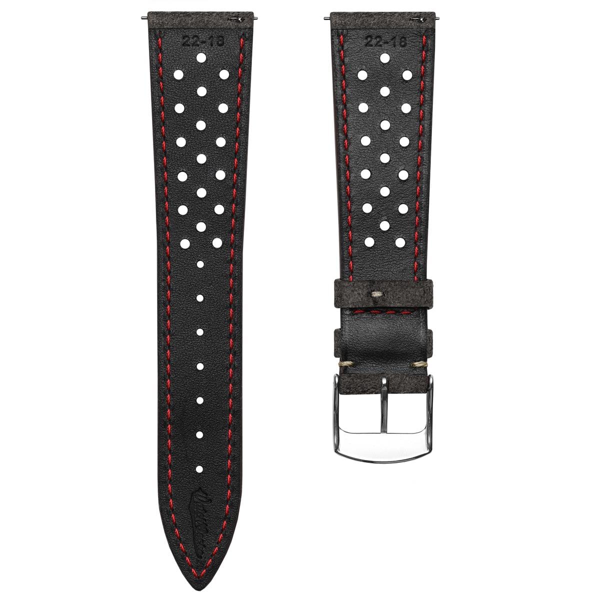 Beaufort Racing Conceria Opera Suede Perforated Watch Strap - Taupe