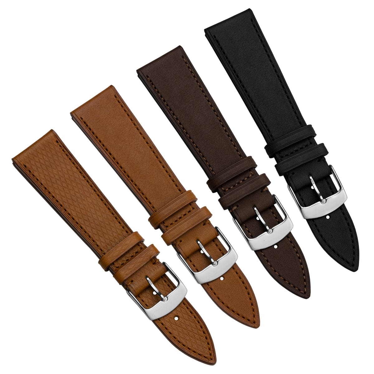 Beswick Novonappa Leather Watch Strap - Chocolate Brown