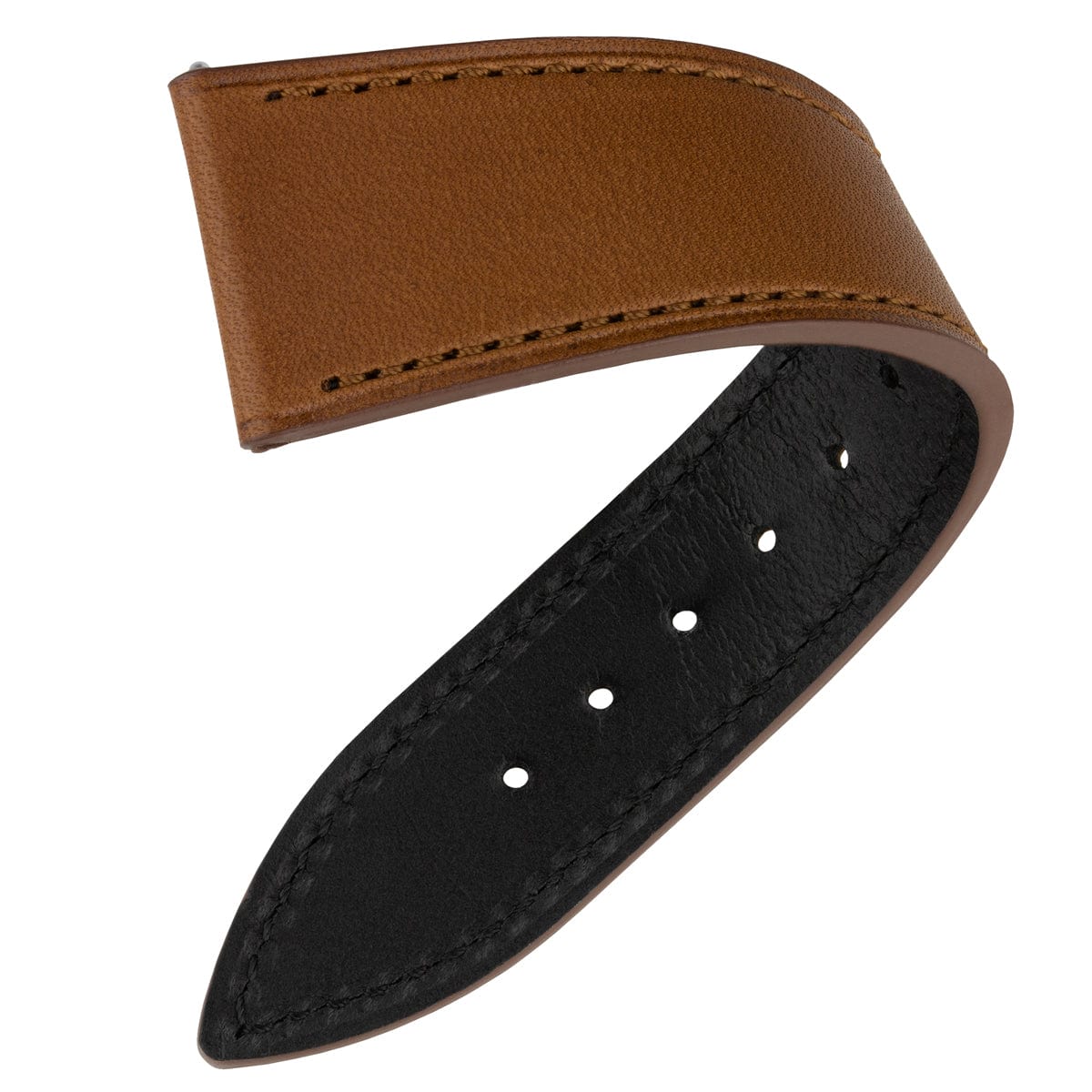 Beswick Novonappa Leather Watch Strap - Light Brown