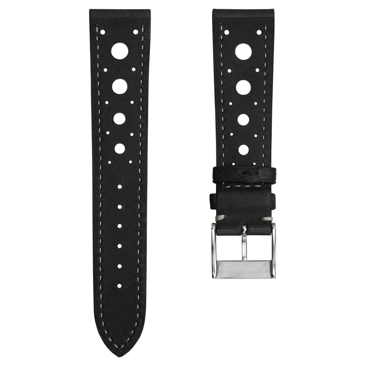 Boutsen Cavallo Racing Handmade Leather Watch Strap - Black
