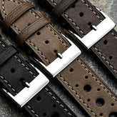 Boutsen Cavallo Racing Handmade Leather Watch Strap - Black