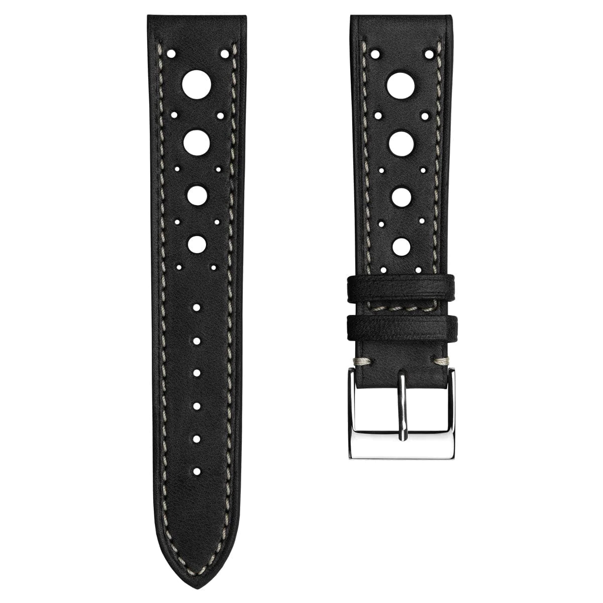 Boutsen Cavallo Racing Handmade Leather Watch Strap - Black