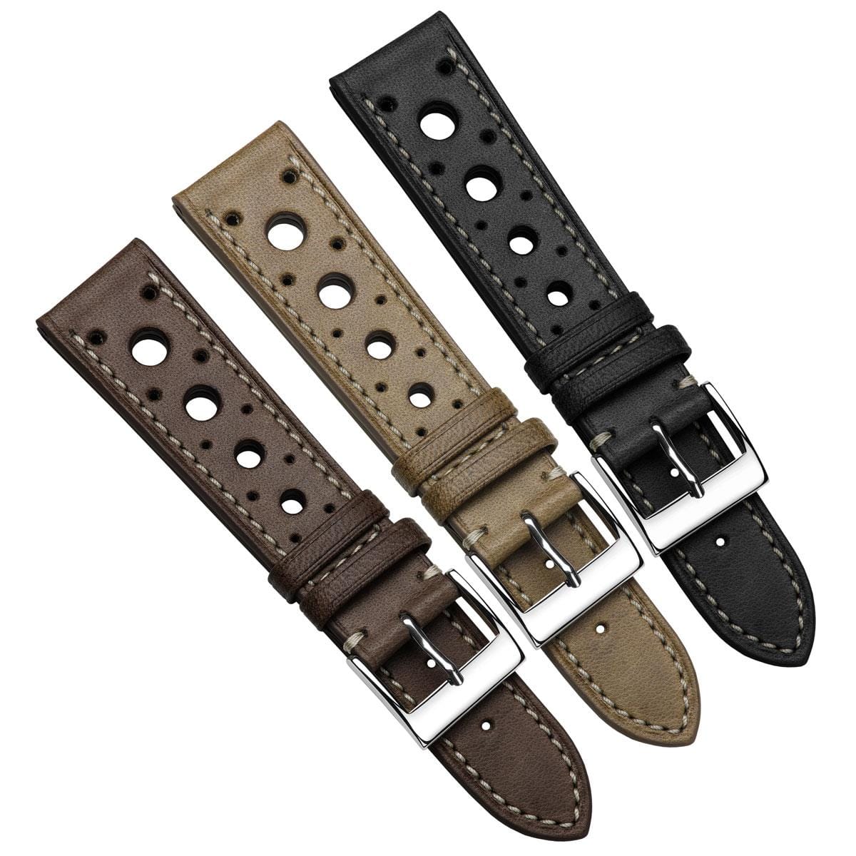 Boutsen Cavallo Racing Handmade Leather Watch Strap - Chocolate Brown
