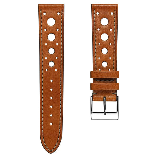 Boutsen Cavallo Racing Handmade Leather Watch Strap - Cognac