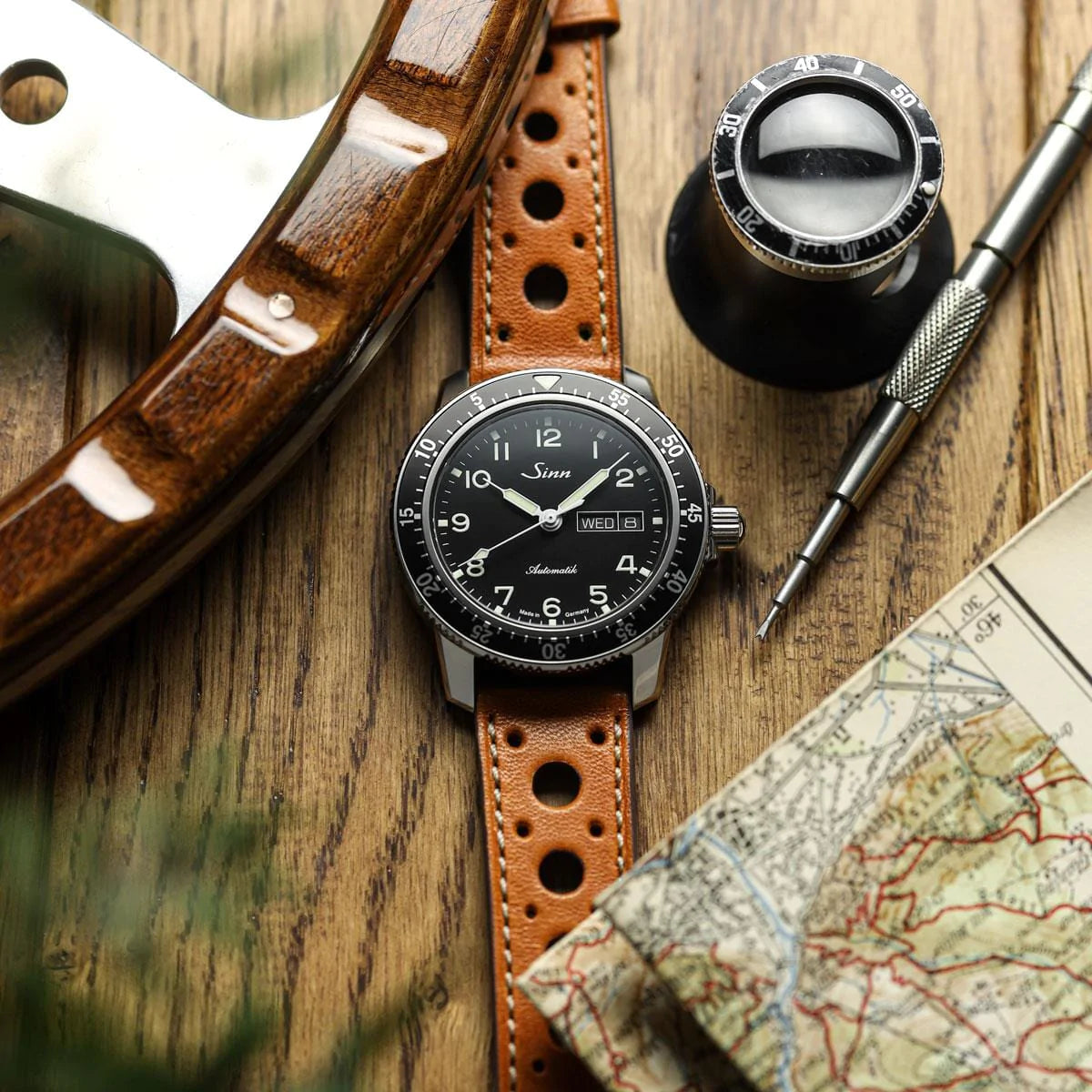 Boutsen Cavallo Racing Handmade Leather Watch Strap - Cognac | WatchGecko