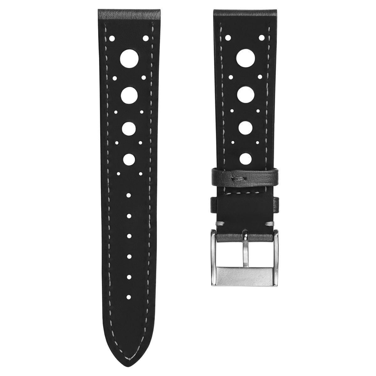 Boutsen Racing Handmade Leather Watch Strap - Platinum