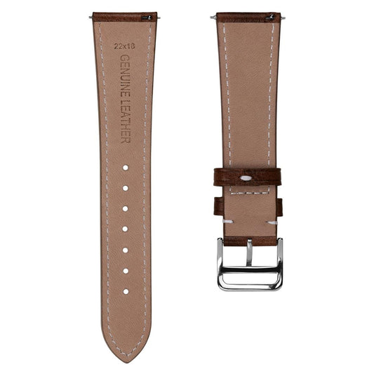 Brixham Special Buckle Classic Leather Watch Strap - Brown