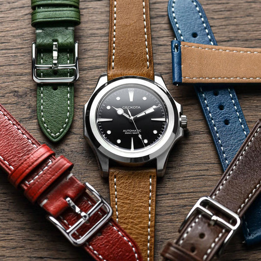 Brixham Special Buckle Classic Leather Watch Strap - Brown