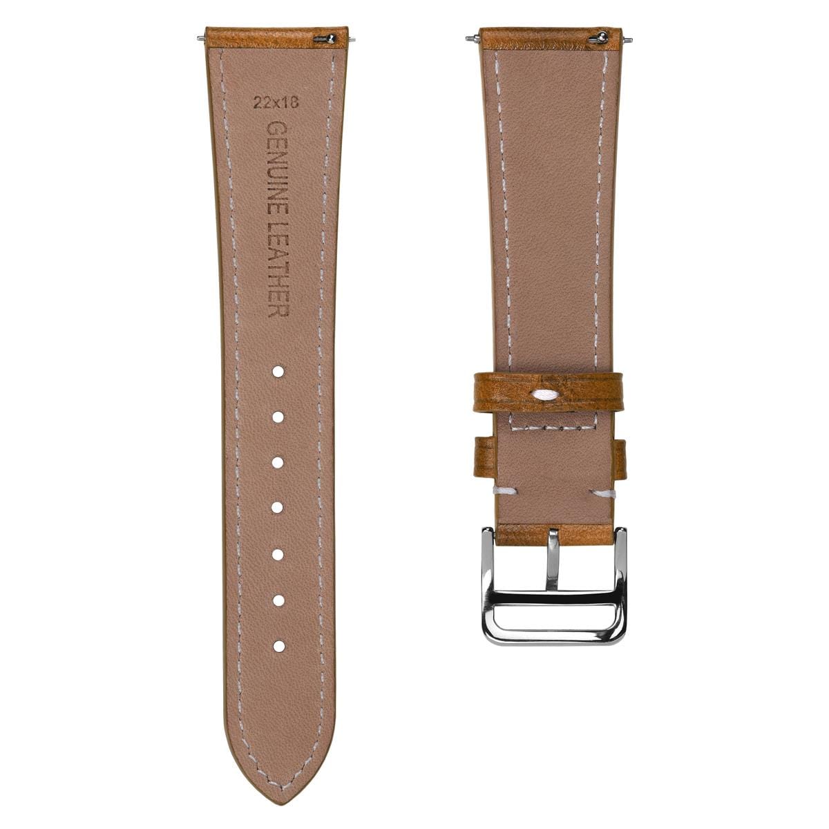 Brixham Special Buckle Crazy Horse Leather Watch Strap - Tan