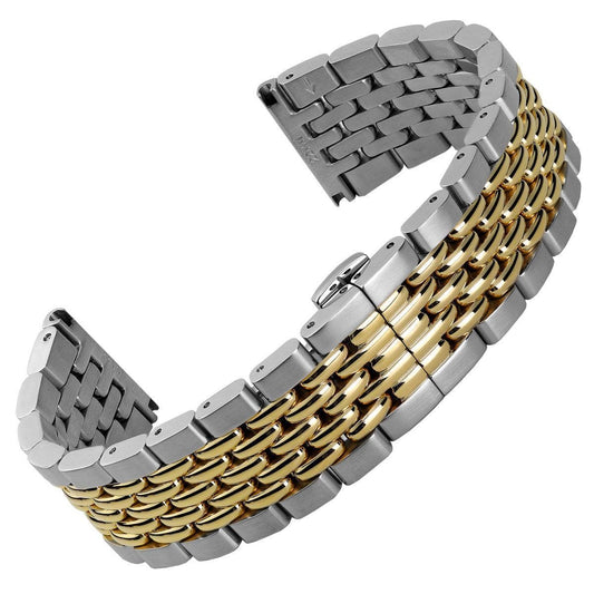 Butterfly Beads of Rice Premium Watch Strap - Silver / Gold