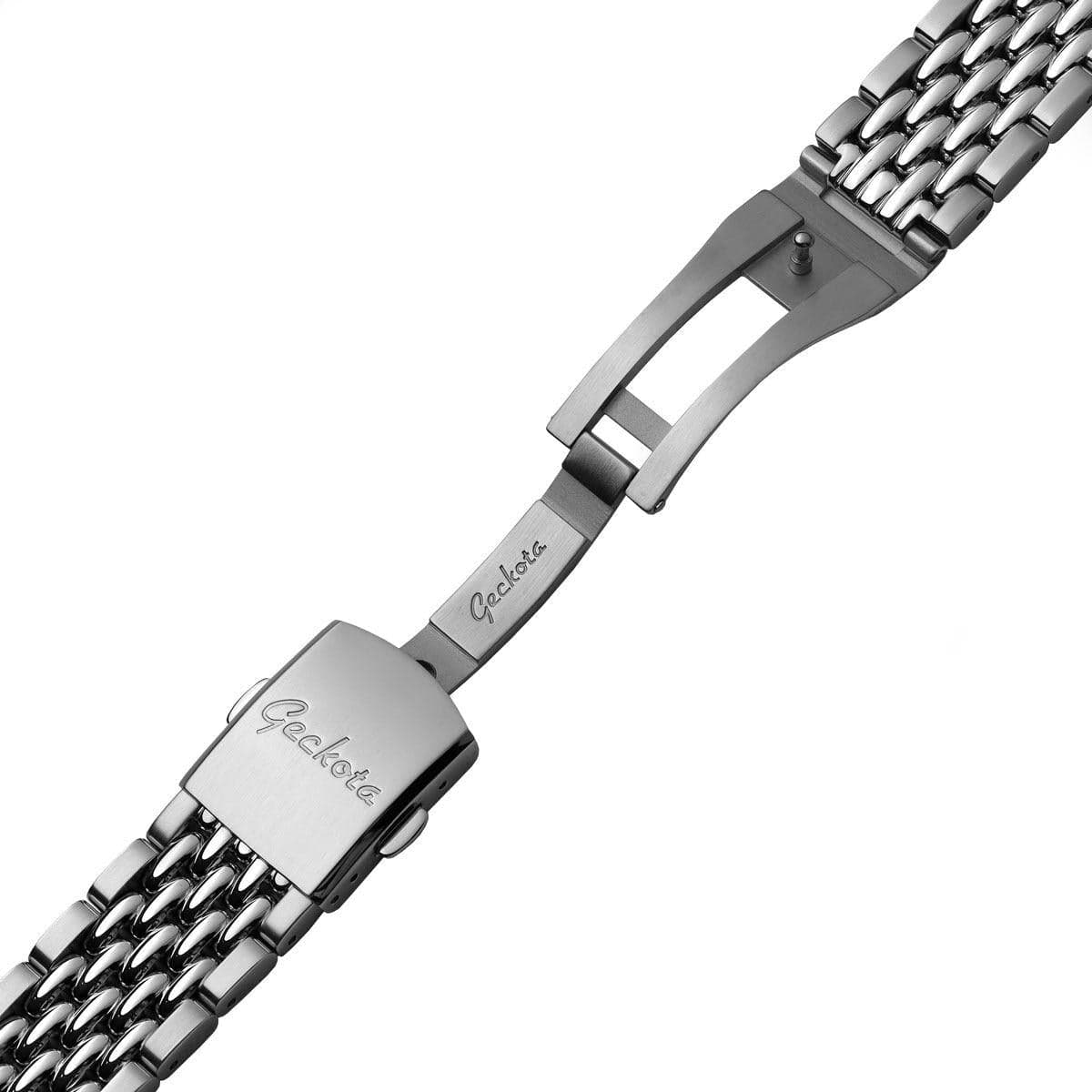 Old Stock Classic Beads of Rice Premium Watch Strap - Silver
