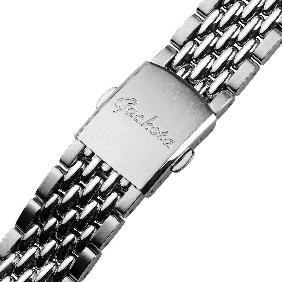 Old Stock Classic Beads of Rice Premium Watch Strap - Silver
