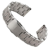 Classic Vintage Rivet Berwick Stainless Steel Watch Strap - Brushed / Polished