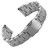 Classic Vintage Rivet Berwick Stainless Steel Watch Strap - Brushed / Polished
