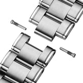 Classic Vintage Rivet Berwick Stainless Steel Watch Strap - Brushed / Polished