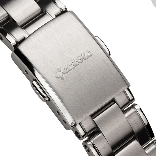 Classic Vintage Rivet Berwick Stainless Steel Watch Strap - Silver / Gold