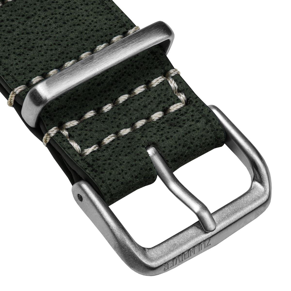 ZULUDIVER 1973 British Military Watch Strap: OXFORD - Vintage Green