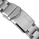 Diver's Vintage Rivet Berwick Stainless Steel Watch Strap - Brushed / Polished