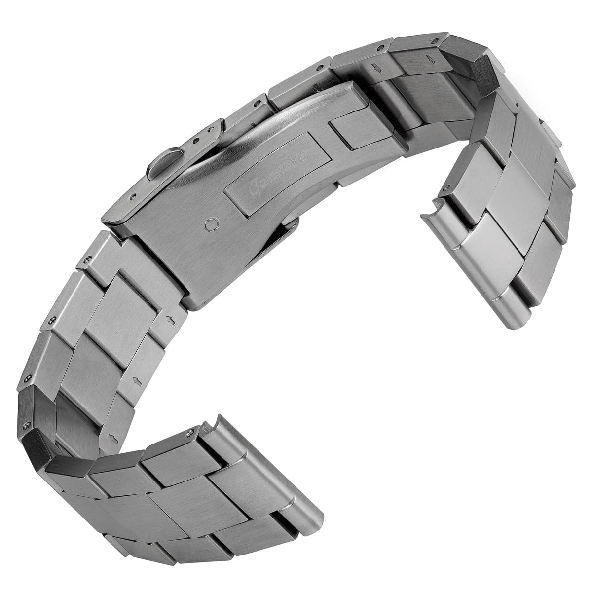 Flat Links Version Berwick Stainless Steel Watch Strap - Silver