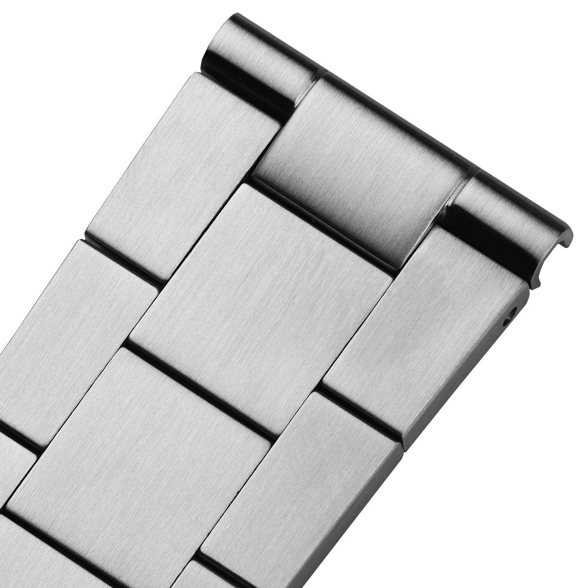 Flat Links Version Berwick Stainless Steel Watch Strap - Silver